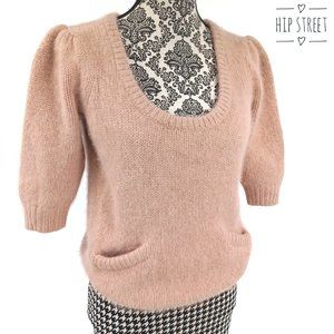 COMPTOIR DES COTONNIERS Angora Blend SS Scoop Neck Sweater M